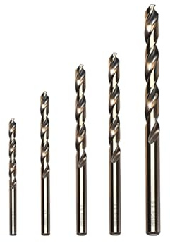 Cobalt Drill Bits for Metal, M35 Metal Drill Bits for Hard Steel, 135° Split Point for Fast No-Slip Drilling, 5 Pieces Basic DIY Set with Storage Case 3.0, 4.0, 5.0, 6.0, 8.0mm