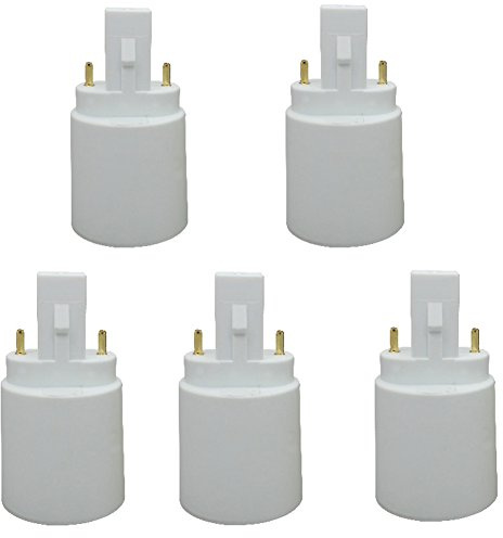 Xinyixing G23 to E27/E26 2-Pin Light Sockets Adapter, Light Bulb Socket, Bulb Base Adapter, Converts LED Light Holder Lamp Adapter Socket Changer (Pack of 5)