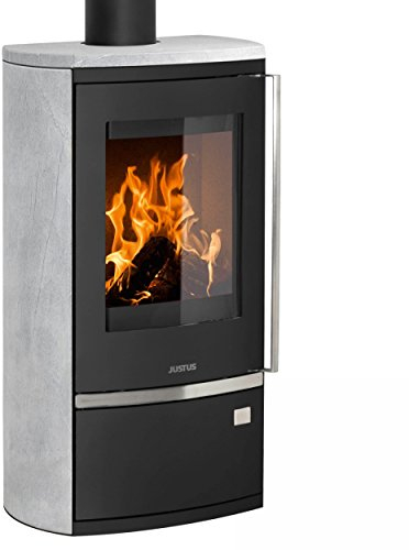 Justus 4800 23 Reno R Kaminofen Stahl Schwarz/Speckstein/A+