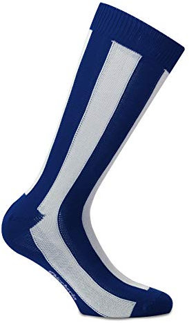 Chiccheria Brand Premium Herren Socken/Business-Socke Bunte Socken aus Baumwolle, Made in Italy by Bresciani (L (43-44), Blau - Weiß)