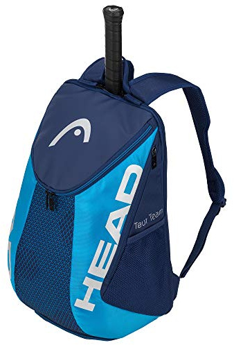 HEAD Tour Team Tennis Backpack 2 Racquet Carrying Bag w/Padded Shoulder Straps & Shoe Compartment - Navy Blue, One Size
