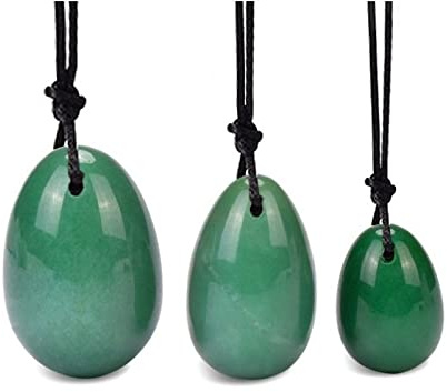 3Pcs/Set Natural Jade Yoni Egg Women Pelvic Floor Muscle Kegel Exercise Firming Postpartum Recovery Ben Wa Ball with Box,No Box