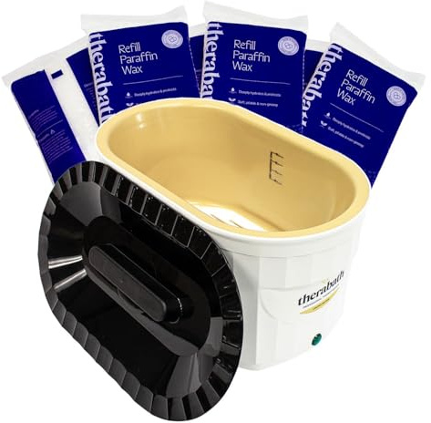 Therabath Professional Thermotherapy TB6 Paraffin Wax Bath - Limited Edition White & Gold Bath - Helps Relieve Arthritis & Muscle Stiffness - for Hands, Feet, & Body - Made in USA - 6 lb. ScentFree