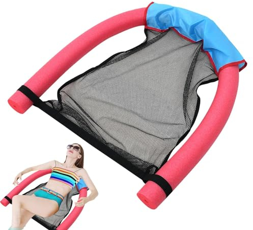 Silla de agua flotante | Silla de piscina de agua flotante | Sillón flotante portátil para el salón de la piscina | Tumbona de piscina con asiento en U silla hamaca de agua con respaldo | Flotadores