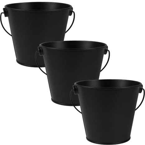 LOORGVEL 3pièces Seau à Graisse Tôle pour Barbecue Seau De Collecte Huile Pratique Et Portable Accessoire De Gril pour Cheminées Et Grillades