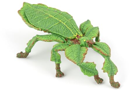 Papo - Figura Insetto Foglia per Bambini dai 3 Anni+ - Giocattolo Educativo Insetto Mimetico Tropicale - Camuffamento Naturale Phyllium Realistico - Dipinto a Mano - Collezione Giardino - 50323