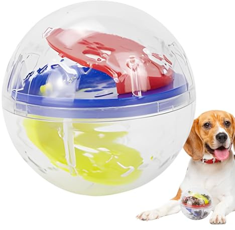 Giocattolo da sfera per dog trattare, trattare la palla da alimentazione del distributore - Palla da distributore di gattini per animali domestici interattivi - Lo sviluppo intellettuale riduce la noi