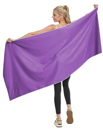 Générique Mikrofiberresehandduk, sportgymverktyg, blekbeständig snabbtorkande, ultramjuk lätt tyg, 29,92 x 59,84 tum, för strandsimning, vandring, fitness yoga