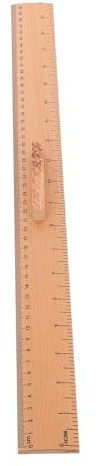 ARTSEWPLY Holz Maßstab Lineal mit Doppelskala Robuster Schneiderlineal aus Holz für Nähen Quilten und Schneiden Glatte Oberfläche Schützt Stoff Tragbares Handmaß für Unterricht und Handwerk