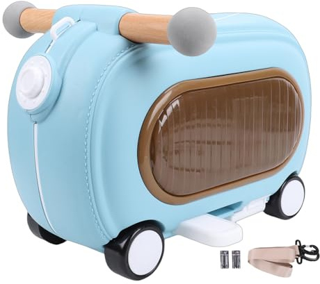 Luqeeg Ride on Bagage, Multi Modes Anti Tipping över 20l Ride on Toddler Rullande Resväska med Hjul och Ljus Rullande Ryggsäck för Travel Board Flights 18,1x8,3x11,8in (BLUE)