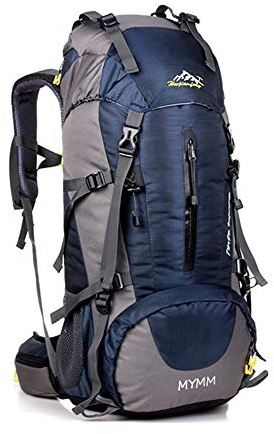 50L Sacs à dos de randonnée,Travel Sac à Dos,idéal pour École, Trekking, Randonnée, Camping, Voyage, Pêche, Escalade, Alpinisme ou Utilisation Quotidienne. Respirant Ultraléger Imperméable(bleu foncé)