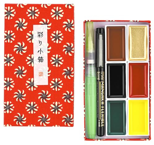 Kuretake MC23 – 11 Set di Colori ad Acquerello, Acquerello, Vari Colori, 15,5 x 9 x 1,7 cm