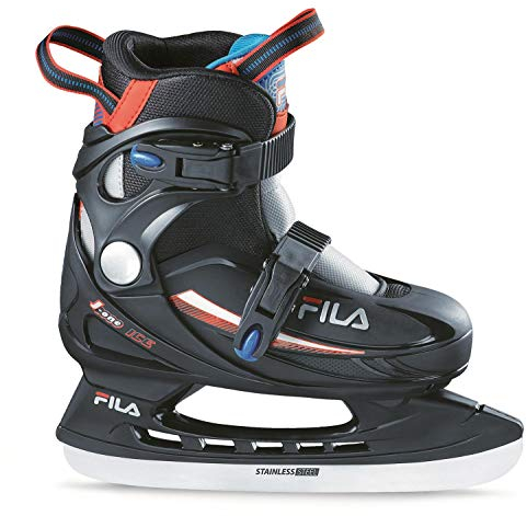 FILA Kinder J-one Ice Hr Schlittschuhe, schwarz/Rot/Blau, L/36-40 EU