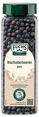 Fuchs Professional - Wacholderbeeren ganz | Ideal zum Würzen von Sauerbraten oder Sauerkraut| 300 g im großen Streuer