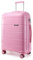 KONO Koffer Groß Leicht Hartschalenkoffer Trolley Reisekoffer mit 4 Rollen TSA Schloss und YKK Reißverlüsse, Polypropylen Rollkoffer für Business Reise Schule (Pink, XL (74cm - 105L))