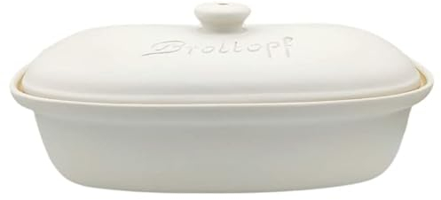 LISINA Keramik & Design - Keramik Brottopf XL 40,5 x 25 x 18 cm (weiß)