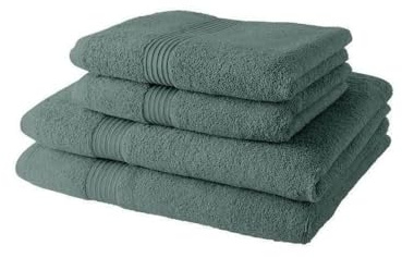 TODAY 2 Serviettes de Bain 50x90 + 2 Draps de Bain 70x130 cm 100% Coton - Celadon