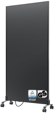 BR Bringer Infrarotheizung Standgerät - 1200 Watt - Energiesparend - Mobile Elektroheizung mit Standfüßen auf Rollen - 5 Jahre Garantie, TÜV - Deutsche Qualitätsmarke (schwarz)