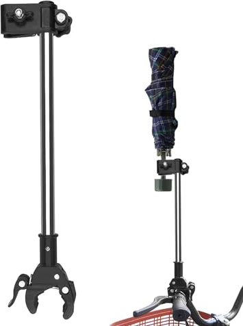 Soporte universal para paraguas y pantalla de bicicleta, acero inoxidable grueso, para bicicleta/silla de ruedas/cochecito/silla de pesca/carrito de golf