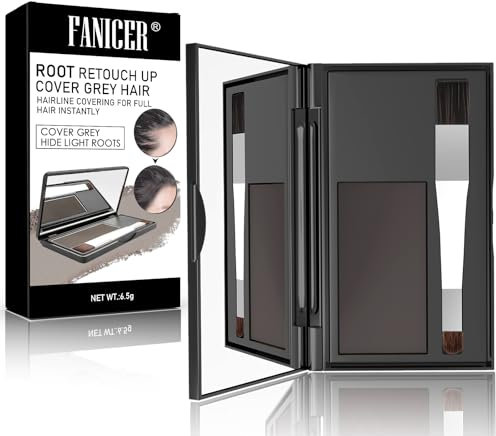Root Cover Up Ansatzpuder, Haaransatz Puder, Hochentwickeltes Haar Concealer, schnell und einfach, Haar Concealer zur Haarverdichtung für Frauen und Männer (Dunkelbraun)