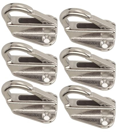 Ausla Ganci per Parabordi in Acciaio Inox 316, Set da 6 Pezzi a Molla per Barche con Portata 200kg Sicurezza Pesante