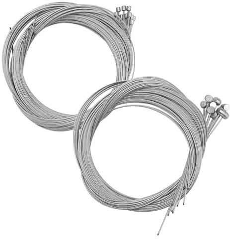 20 Stück Bremszug Schaltzug für Fahrrad, 10 Stk Fahrrad Bremszug 1.8m Lang und 10 Stk Fahrrad Schaltzug 2m Lang, Universal Schaltzugseele Bowdenzug Hinter, für Mountainbike Rennräder Fahrrad