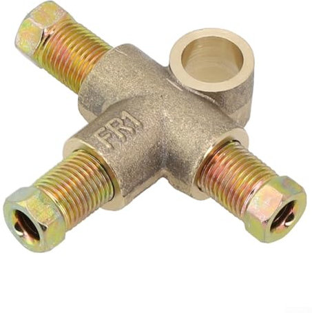 Unión de tubo de freno de acero inoxidable de 3 vías y tuercas macho, ideal para soluciones de fontanería fiables