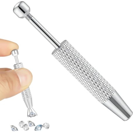 Wcawnlt Piercing de Bola, Pinza de Acero Inoxidable Antideslizante de Precisión para Joyas y Piedras, Herramienta Profesional para Manipular Piercings, 1 Unidad Plateada