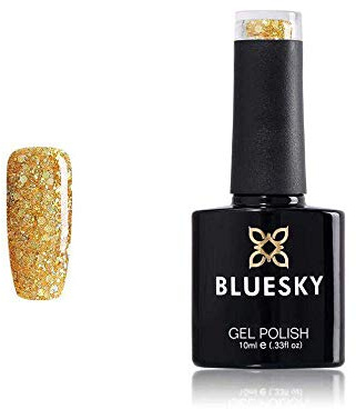Bluesky Gel Polish DIAMOND GLITTER MELLOW YELLOW BLZ 26 - UV Gel Soak off Nail Polish 10ml