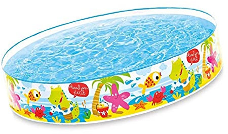 INTEX 56451NP 5 ft x 10-Inch Under The Palm Trees Snap Set Pool - Multi-Colour, 152x152x25 cm