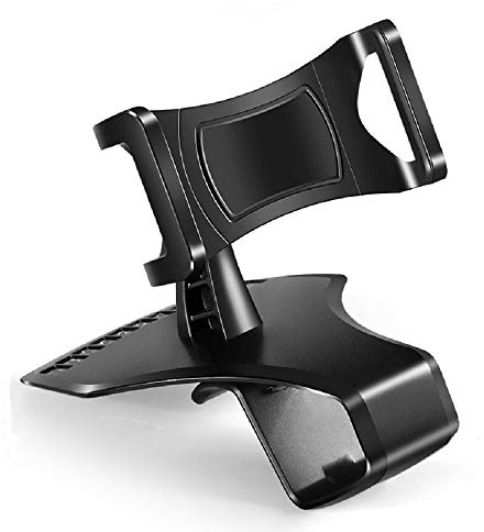 DFV mobile - 3 in 1 Car GPS Smartphone Holder: Dashboard/Visor Clamp + AC Grid Clip for REDMI Note 9 Pro (2020) - Black