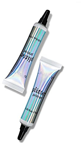 MAEPEOR Cosmetic Glitter Glue Long Lasting Makeup Glitter Primer Gel Waterproof and Smudgeproof Primer Base Glue for Body Eyes Face Lip (10 ml, 2 PCS)