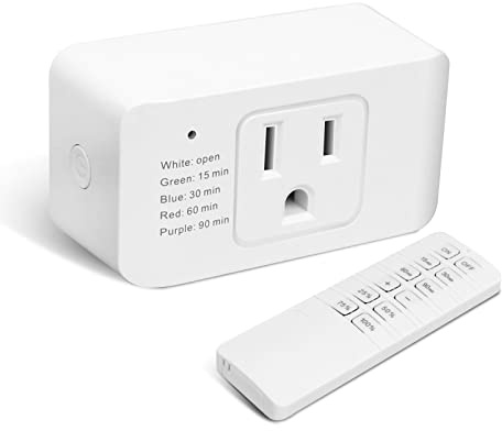 Indoor Dimmer for String Lights, Remote Control Light Dimmer Plug in, Light Timer for Led Lights, 2 and 3 Prong Adapter, 100FT Range for Dimmable LED/Tungsten Bulb/Patio Lights/Table Lamp