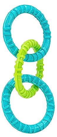 JAZ PET TOYS Wham-O Pets Chewla-Hoop Chain Tug - 3 Ring, Tug-of-War Dog Toy