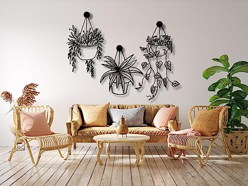 VAILLA ® 3er set Blumen Wanddeko, Blume Wanddekoration aus Holz, Wandbilder Home Dekoration, 3D Wall Art, Große Wand Deko, Bilder für Schlafzimmer, Wohnzimmer und Küche (Blumen 21)