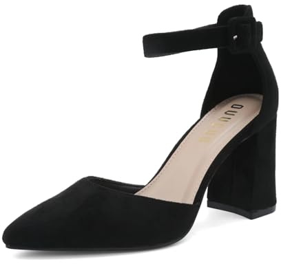 Women's High Heels Closed Toe Pumps Pointed Toed Dress Sandals Wedding Party Ladies Court Shoes Black UK 8