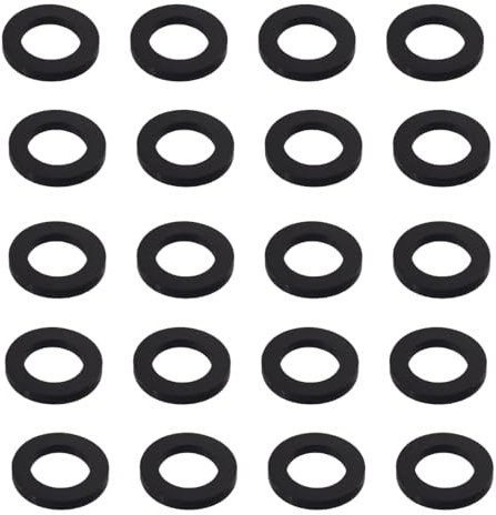 EIHI Juego de 20 arandelas de goma, junta con rejilla, Ø 19 x 4 mm para conexión de tubo de entrada roscado