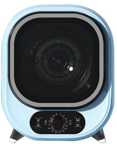 Petit sèche-linge à condensateur ventilé de 5 kg, portable et compact, mini essorage mural avec capacité de charge de 0,8 kg, bleu élégant, solution idéale pour les petits espaces, économe en énergie