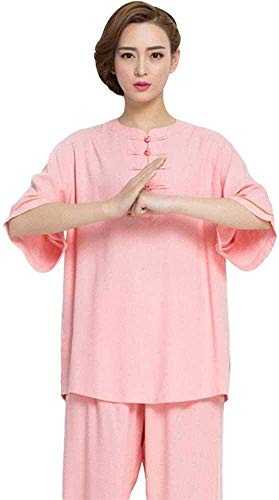CYANGBO TaiChi Uniform,Tai Chi Clothing, Women Tai Chi Suit Cotton And Linen Kung Fu Uniforms Art Wing Chun Shaolin Kung Fu Tai Chi Uniform Clothing(#1_Small)