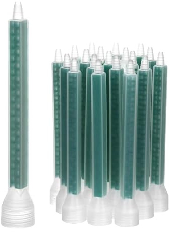 20 boquillas mezcladoras de epoxi de 24 elementos, punta mezcladora estática para cartuchos de pegamento