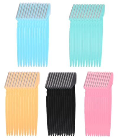 HUVZOR 60 pezzi Rasoio per sopracciglia per donne e uomini Depilazione viso, formato portatile (Multicolore)