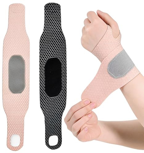 FHRYNA 2 PCS Polsiera per Tendinite Polso fasce da polso regolabili, per tunnel carpale, per alleviare il dolore, sport, fitness