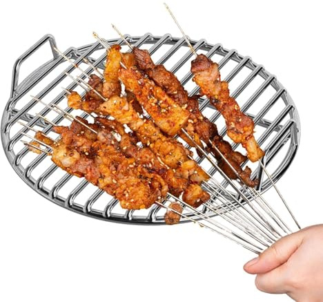 Kylställ och grillgaller i rostfritt stål – non-stick värmebeständigt nät | fleranvändning grillning matlagningstråd för bakgård camping fiske picknick resa fest
