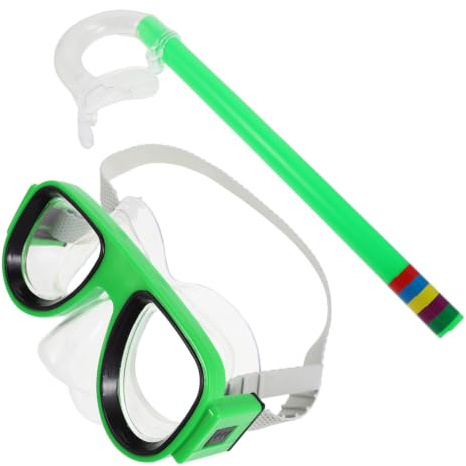 Abaodam Ensemble de Plongée pour Garçon et Filles avec Masque de Natation Anti-buée HD, Tuba en Silicone Alimentaire, Sangle Réglable et Protection Complète pour Piscine et Océan