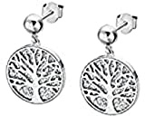 LOTUS STYLE Pendientes Largos LS2225-4/1 de Acero Inoxidable - Árbol de vida - Ligeros, Cómodos y Resistentes - Pendientes Largos Mujer - Rainbow