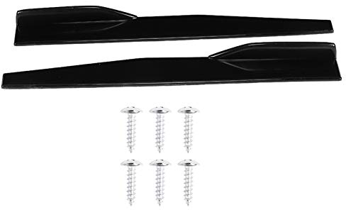 Seitenschweller, Yctze 29.3 Zoll Auto Seitenschweller Rocker Splitter Universal Anti Kratz Schutz Glossy Black Modified P für Seitenschweller Seitenwippensplitter Autoseite Spoiler Wippe Diffusor Seit