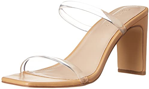 The Drop Avery - Sandali Con Tacco Alto A Due Cinturini da Donna, trasparente, 36.5 EU