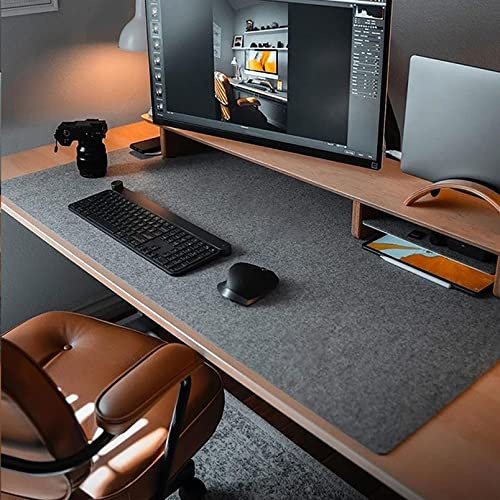DawnTrees Large Desk Mat, 90x40 cm Felt Desk Pad Protector, Large Mouse Pad | Extra Large Mouse Pad,90x40 cm,Non Slip Desk Mat for Desktop,Keyboard,Mouse,Laptop,Desk Protector Cover Mat for Office Work