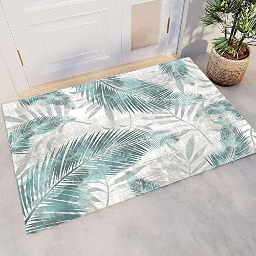 DJHWWD Carpet Mat Rug Stop Slip Home Sofa Printed Carpet Light Luxury Living Room Bedroom Geometric Rectangle Duck Egg Blue Patio Door Mats 80X120cm
