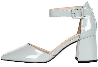 Rio Fiore - Scarpe da donna con tacco a blocchetto, Nero/Bianco/Grigio/Blu/Beige/Taupe/Verde/Fucsia/Violetto/Rosso, tacco a blocco da 7,5 cm, comode scarpe con cinturino, morbido simil-pelle